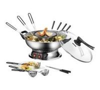 Fondue chinoise électrique tout inox avec grill - Unold 48746 - 1950 watts