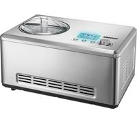 Unold 48876 Machine à glace Nobile, Acier inoxydable, 2 litres, Compresseur auto-réfrigérant entièrement automatique, Écran LCD