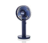 UNOLD Breezy II Blue 86628 Mini Ventilateur Portable, Portable, sur Pied, Batterie jusqu'à 8 Heures, avec câble de Charge USB Bleu