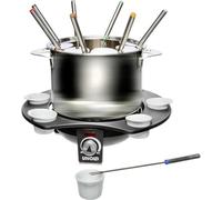 UNOLD FONDUE-ÉLÉGANCE - caquelon à fondue / wok électrique - 1.5 litre - noir/argenté