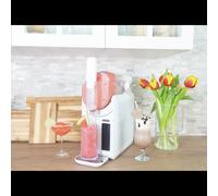 Unold Slush-Eismaschine Susi 48940 - Compresseur Sorbetière 2L Blanc, 220W, Corps en Plastique, Nettoyage Facile, 429x175x446mm, Livre de Recettes Inclus