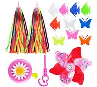 UNOLIGA Accessoires de Vélo Enfant, Sonnette de Vélo Filles, Tassel Moulin à Vent Banderoles pour Poignee Vélo, Décorations Rayons de Roue Vélo, Accessoires de Scooter Draisienne Enfant