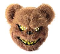 UNOLIGA Masque Effrayant d'halloween d'ours/d'animaux d'horreur pour Adulte Enfant, Masque Drôle pour Halloween Carnaval Fête Déguisées Cosplay Mascarade, Masque d'ours Sanglant (Brun)