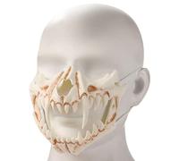 UNOLIGA Masque Japonais Halloween - Crâne, Tigre, Squelette Demi, Effrayant pour Adulte et Enfant