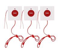 Unomor Lot de 3 boutons d'appel d'urgence : bouton d'urgence mural avec cordon de tirage - Appareil pour personnes âgées, hôpitaux, maisons de retraite, chambre à coucher