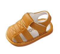 UnoSheng Chaussures pour bébé de 3 à 6 mois pour garçon et fille - Sandales Roman First - Chaussures de randonnée - Chaussures souples pour bébé et homme, jaune, 15-18 mois