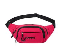 UnoSheng Sac à bandoulière tendance simple couleur unie nouveau motif pratique léger fermeture éclair sac fourre-tout, Rouge, Taille unique