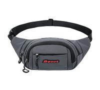 UnoSheng Sac à bandoulière tendance simple couleur unie nouveau motif pratique léger fermeture éclair sac fourre-tout, gris, Taille unique