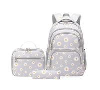 UnoSheng Sac à dos de lecture pour étudiant, sac à dos, sac à main, sac à stylos, lot de 3 et réchauds de camping et grillades, gris, Taille unique, Sacs à dos