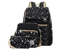 UnoSheng Sac à dos de lecture pour étudiant, sac à dos, sac à main, sac à stylos, sac à dos nomade, Noir , Taille unique, Sacs à dos