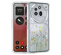 Unov Coque compatible avec Nothing Phone 3a Pro 5G - Transparente avec motif floral et bouquet de filles - En TPU souple - Absorption des chocs - Fine - Motif gaufré