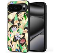 Unov Coque compatible avec Pixel 10 Pro XL 5G avec motif floral teinté fleur girly motif gaufré fin en TPU souple