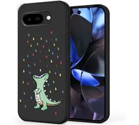 Unov Coque Compatible avec Pixel 9a (2025) 5G avec Motif Dinosaure Arc-en-Ciel Dinosaure Mignon en TPU Souple Absorption des Chocs Fine Motif gaufré