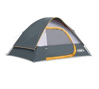 UNP Tente Camping 4 Personnes, ImperméAble, Coupe-Vent, avec Pare-Pluie, Facile à Installer, Tente DôMe Portable pour Camping, 240 X 210 X 120 cm (Gris)