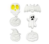 Unpainted Halloween Figures, Kids Pumpkin Ghost, 10.04x8.27x2.56in Bat Craft Set, Halloweens Party Activity, Holiday Fun Crafting for Painting & Decorating, Kids, Adults, Classroom, Home Use