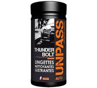 UNPASS Boite de 80 lingettes nettoyantes lustrantes - Thunder Bolt