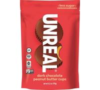 Unreal - Moules au beurre d'arachide Chocolat noir - 4 oz.