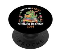 Unreath a Story Bibliothèque d'été 2026 Livre de Dinosaures PopSockets PopGrip Adhésif