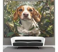 UNRXJZLVM Beagle Dogs 3D Effet Tapisserie Art Mural Tapisserie Murales Décoration Murale En Tissu Pour Chambre Salon Collège Dortoir Tapisserie 150cmx200cm