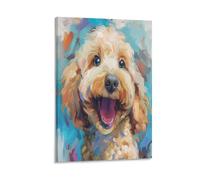 UNRXJZLVM Caniche Le chien Tableau DécoSourisif Imprimé Sur Toile Street Art Graffiti Toile Peinture Mur Art Affiches Et Impressions Oeuvre Photo Pour Salon Décor Cadeau De Noël 12x18inch(30x45cm)