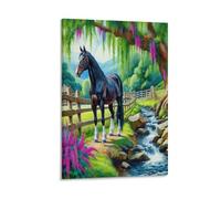 UNRXJZLVM Cheval Murale Décoration Murale Peintures Sur Toile Impression Sur Toile Pour Chambre Et Couloir Premium 12x18inch(30x45cm)