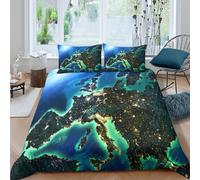 UNRXJZLVM Housse de Couette Carte Europe 3D Microfibre Chambre Jeune