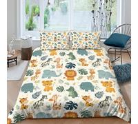 UNRXJZLVM Housse de Couette Impression 3D Animaux Mignons Microfibre Ensemble de Linge de Lit Doux Déco Chambre Idée Cadeau Super King（260x220cm）