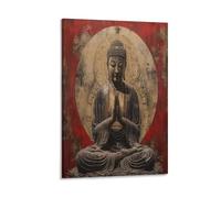 UNRXJZLVM Image du Bouddha Tableau DécoSourisif Imprimé Sur Toile Street Art Graffiti Toile Peinture Mur Art Affiches Et Impressions Oeuvre Photo Pour Salon Décor Cadeau De Noël 20x30inch(50x75cm)
