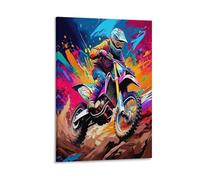 UNRXJZLVM Moto tout terrain Murale Décoration Murale Peinture Sur Toile Impression Sur Toile Pour La Décoration De La Maison 08x12inch(20x30cm)