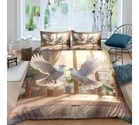 UNRXJZLVM Parure de Lit 3D Colombe Microfibre Douce Ados Décor