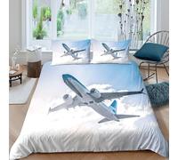 UNRXJZLVM Parure Housse de Couette Avion 3D Microfibre Jeune Adulte