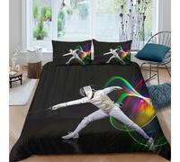 UNRXJZLVM Parure Housse De Couette Microfibre 3D Escrime Décor Jeune
