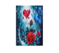 UNRXJZLVM Rose Murale Decoration Murale Peintures Sur Toile Impression Sur Toile Pour Chambre Et Couloir Premium 12x18inch(30x45cm)