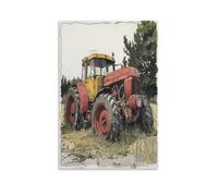 UNRXJZLVM Tracteurs Peinture Sur Toile Impression Tableaux Coloré Abstraite Moderne Jet D'encre D'art Tableaux Domicile Chambre Murs DécoSourision Peintures 08x12inch(20x30cm)