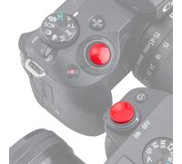 Unscrewed Soft Shutter Release for Panasonic Lumix S5 LX100II LX100 ZS200 ZS100 ZS70 ZS60 ZS50 Camera with Flat Shutter Button (Convex & Concave Surface Kit Bright Red)