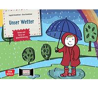 Unser Wetter. Kamishibai Bildkartenset: Reime und kurze Verse zur Sprachförderung mit dem Erzähltheater. Für Kita-Kinder ab 3 Jahren. Verbessert Wortschatz, Merkfähigkeit & Konzentration.