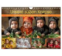 Unsere süßen Knirpse (Wandkalender 2026 DIN A4 quer), CALVENDO Monatskalender: Lustige und anmutige Babyfotos - KI generiert