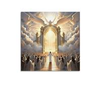 UNSGA Poster religieux Jésus-Christ Saint Esprit qui arrive - Impression sur toile - Décoration murale moderne pour chambre à coucher - 70 x 70 cm