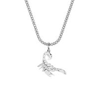 UNSHINEBAR Chaîne scorpion avec pendentif pour homme et femme - Collier cubain streetwear avec pendentif signe du zodiaque scorpion en acier inoxydable et or 18 carats - Chaîne étanche - Longueur