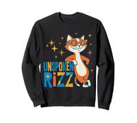 Unspoken Rizz Cool Cat Mid Century Modern Années 50 Sweatshirt