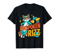 Unspoken Rizz Funny Retro Cat Mid-Century Modern T-Shirt