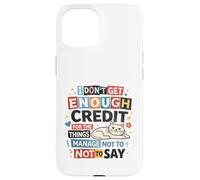 Unspoken Words Citation Humoristique Chat Sarcastique Coque pour iPhone 15