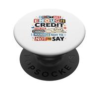 Unspoken Words Citation Humoristique Chat Sarcastique PopSockets PopGrip Adhésif