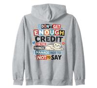 Unspoken Words Citation Humoristique Chat Sarcastique Sweat à Capuche