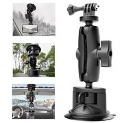 UNSTINCER Support à Ventouse réglable pour téléphone et caméra d'action, Fixation avec Bras Magique sur Pare-Brise de Voiture pour GoPro Akaso Xilecam SJCAM WOLFANG Apexcam Insta360 DJI
