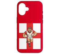 Unstoppable Charge Cartoon Rugby Power Run Coque pour iPhone 16