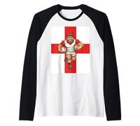 Unstoppable Charge Cartoon Rugby Power Run Manche Raglan