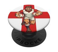 Unstoppable Charge Cartoon Rugby Power Run PopSockets PopGrip Adhésif