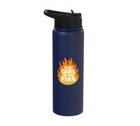 Unstoppable Flame - This Girl Is On Fire Stainless Steel Insulated Water Bottle