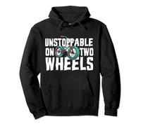 Unstoppable On Two Wheels Cycling Enthusiast Graphic Sweat à Capuche